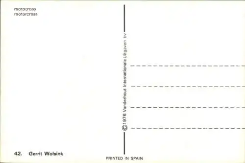 Ak Motocrossrennen, Rennfahrer Gerrit Wolsink, Suzuki, Motorrad