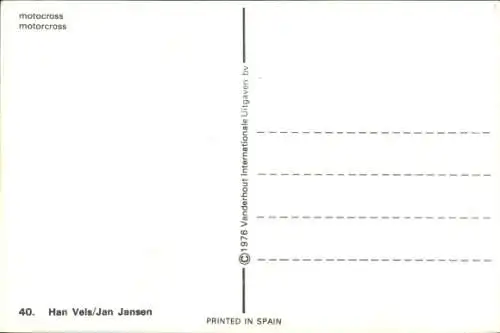 Ak Motocrossrennen, Rennfahrer Han Vels, Jan Jansen, Motorräder mit Beiwagen