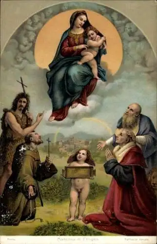 Künstler Ak Sanzio, Raffaello, Madonna di Foligno