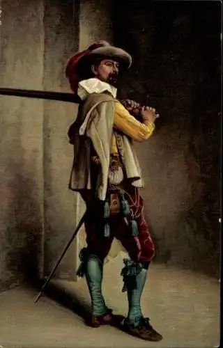 Künstler Ak Melssonier, Musketeer, Musketier