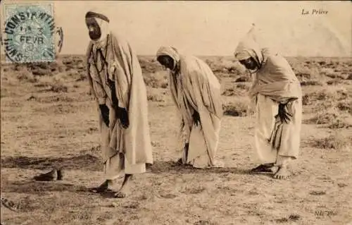 Ak Maghreb, La Prière, betende Männer, ND. Phot. 71