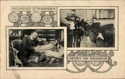 Jugendstil Ak Richard O'Monroy, Henry de Regnier, Schriftsteller, Les Annales Politiques et Lit.