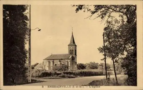 Ak Émerainville Seine et Marne, Kirche