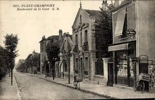 Ak Le Plant Champigny sur Marne Val de Marne, Boulevard de la Gare