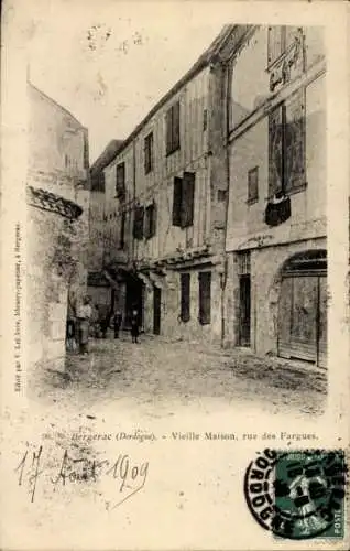 Ak Bergerac Dordogne, Vieille Maison, rue des Fargues