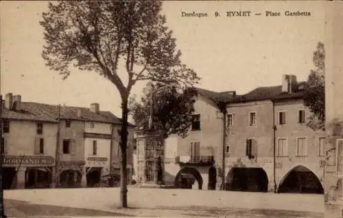 Ak Eymet Dordogne, Place Gambetta