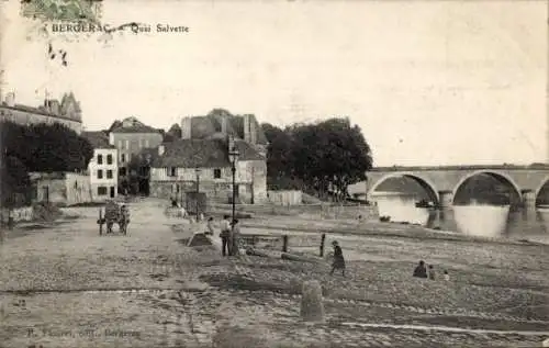 Ak Bergerac Dordogne, Quai Salvette