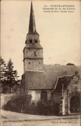 Ak Châtelaudren Plouagat Cotes d'Amor, Chapelle N.-D. du Tertre, Fondee par Saint Vincent Ferrier