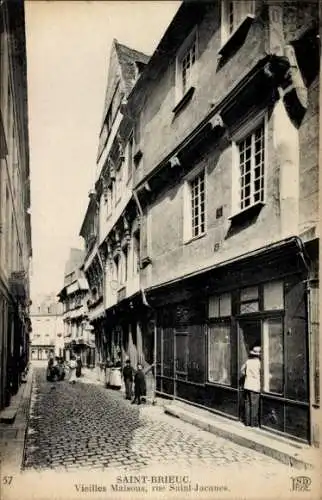 Ak Saint Brieuc Côtes d'Armor, vue des Vieilles Maisons,Rue Saint Jacques