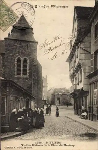 Ak Saint Brieuc Côtes d'Armor, Place du Martray, Vieilles Maisons