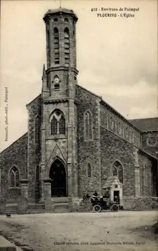 Ak Plourivo Côtes d’Armor, Kirche