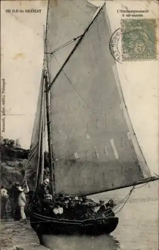 Ak Île de Bréhat Côtes d’Armor, L'embarquement a mi-maree