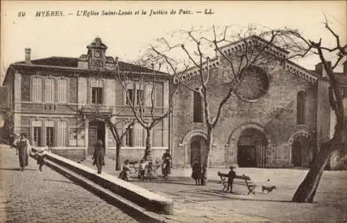 Ak Hyères Var, St-Louis-Kirche, Friedensrichter