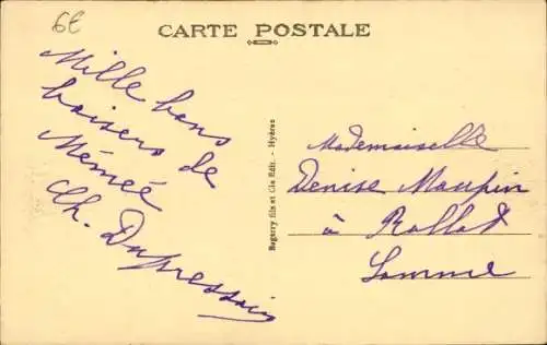 Ak Hyères les Palmiers Var, Boulevard Chateaubriand