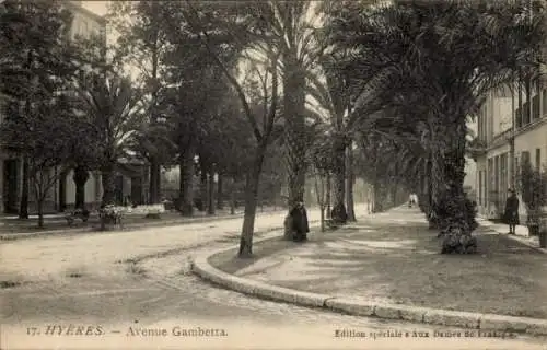 Ak Hyères Var, Avenue Gambetta