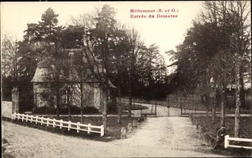 Ak Millémont Yvelines, Eingang zum Anwesen