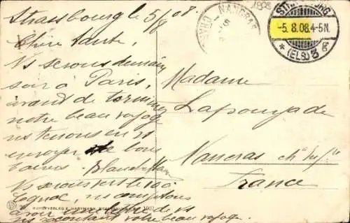 Ak Strasbourg Straßburg Elsass Bas Rhin, Kleberdenkmal, Rotes Haus