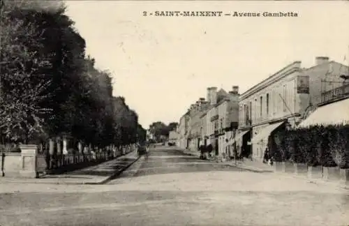 Ak Saint Maixent Deux Sèvres, Avenue Gambetta