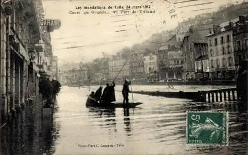 Ak Tulle Corrèze, Überschwemmungen 24. März 1912, Pont du Tribunal