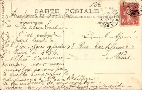 Ak Pamproux Deux Sèvres, Place de la Liberté