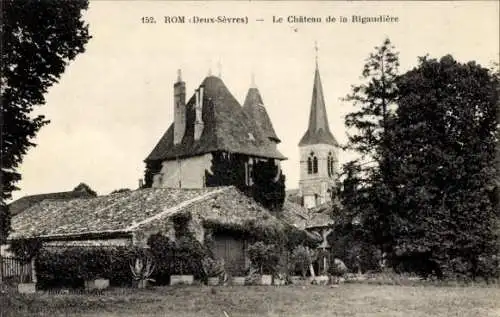 Ak Rom Deux Sèvres, Chateau de la Rigaudiere