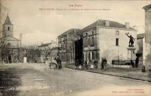 Ak Briatexte Tarn, Place de la Mairie, Kriegsdenkmal