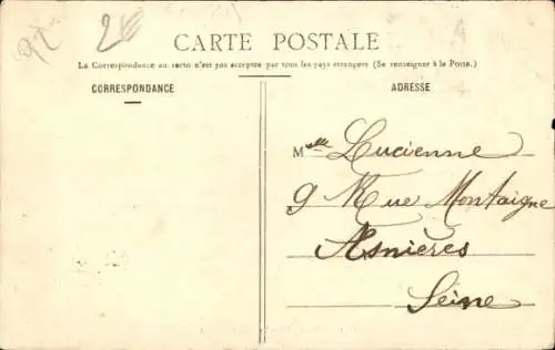 Ak Asnières sur Seine Hauts-de-Seine, Quai, Schiffe, Schornsteine