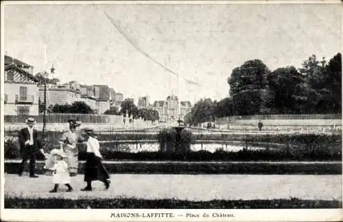 Ak Maisons Laffitte Yvelines, Place du Chateau