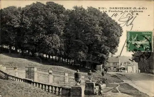 Ak Dampierre Yvelines, La Fontaine du Chateau