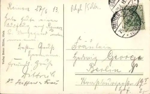 Ak Duszniki Zdrój Bad Reinerz Schlesien, Gesamtansicht