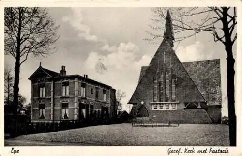 Ak Epe Gelderland Niederlande, Geref-Kirche, Pfarrhaus