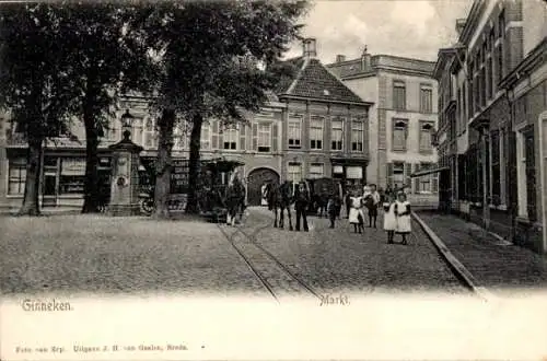 Ak Ginneken Breda Nordbrabant Niederlande, Markt