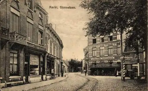 Ak Ginneken Breda Nordbrabant Niederlande, Markt