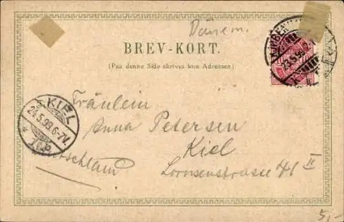 Litho København Kopenhagen Dänemark, Amalienborg, Borsen, Hafen