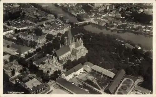 Ak Trondhjem Trondheim Norwegen, Fliegeraufnahme