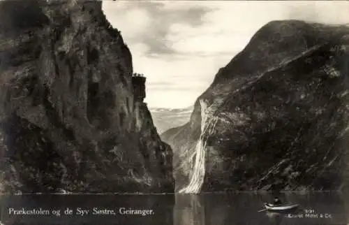 Ak Geiranger Norwegen, Praekestolen og de Syv Sostre