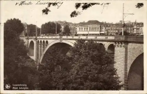 Ak Luxembourg Luxemburg, Pont Adolphe