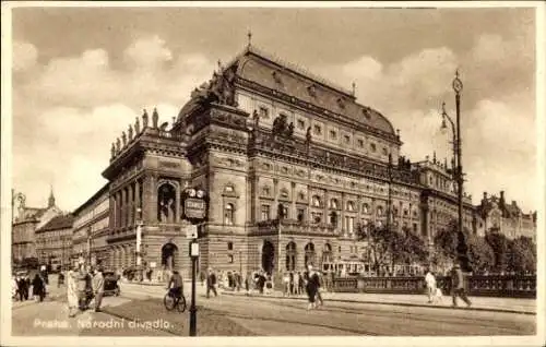 Ak Praha Prag Tschechien, Narodni divadlo, Nationaltheater