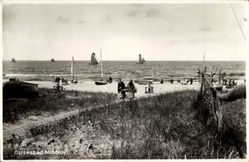 Ak Międzyzdroje Ostseebad Misdroy Pommern, Strand, Segelboote