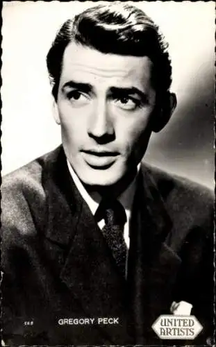 Ak Schauspieler Gregory Peck, Portrait, United Artists