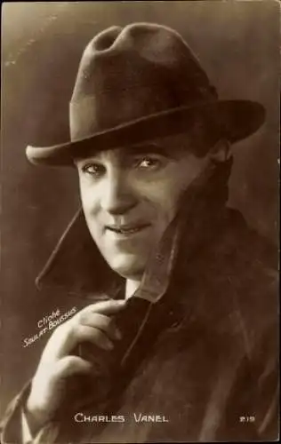 Ak Schauspieler Charles Vanel, Portrait