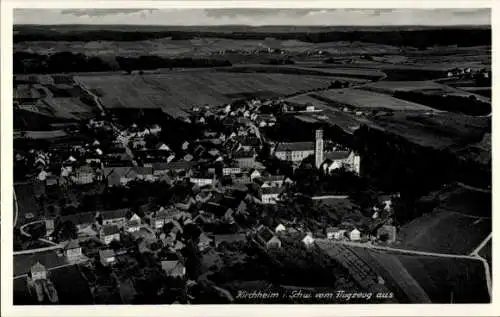 Ak Kirchheim in Schwaben Allgäu, Fliegeraufnahme