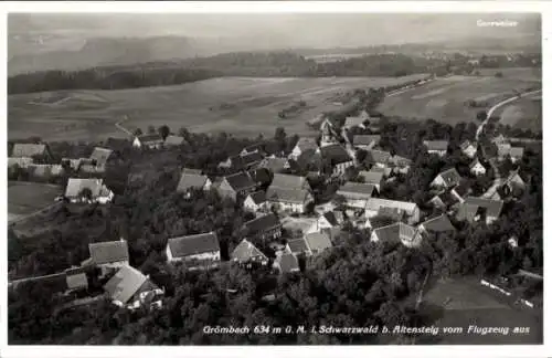 Ak Grömbach im Schwarzwald, Fliegeraufnahme