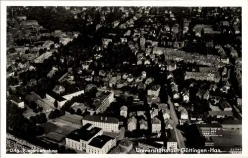 Ak Göttingen in Niedersachsen, Fliegeraufnahme, Blick auf die Stadt