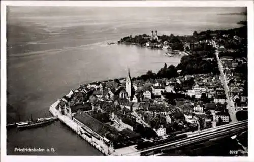 Ak Friedrichshafen am Bodensee, Fliegeraufnahme