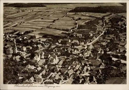 Ak Rheinbischofsheim Rheinau in Baden, Fliegeraufnahme