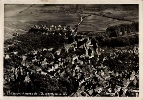 Ak Amorbach im Odenwald Unterfranken, Fliegeraufnahme