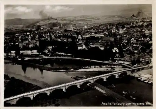 Ak Aschaffenburg, Fliegeraufnahme