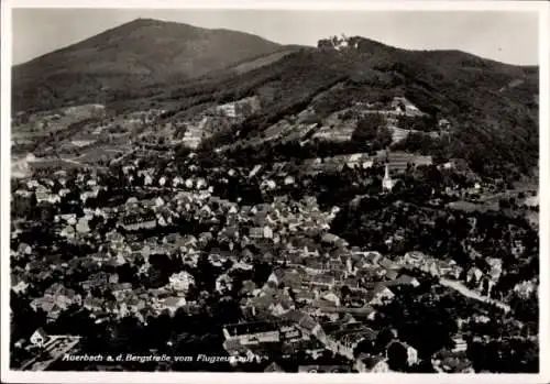 Ak Auerbach Bensheim an der Bergstraße Hessen, Fliegeraufnahme