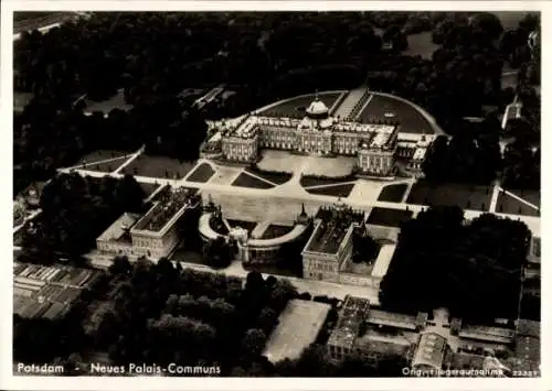 Ak Potsdam, Fliegeraufnahme, Neues Palais-Communs